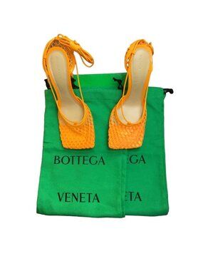 NWB BOTTEGA VENETA Stilleto Heels Sandals Shoe Size 37.5 Ora